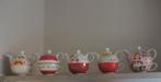theepotten : 5 verschillende in vintage stijl., Enlèvement, Comme neuf, Porcelaine