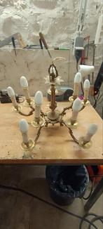 Lustre bronze 10 branches, Huis en Inrichting, Lampen | Kroonluchters, Ophalen, Zo goed als nieuw, Metaal