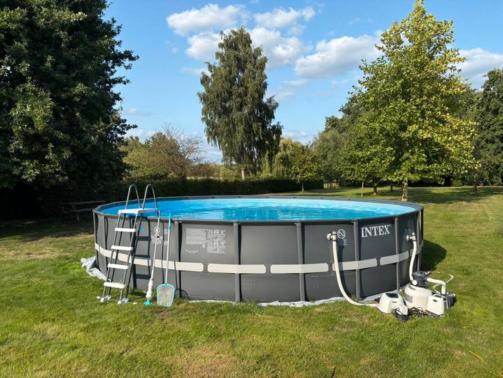 Intex XTR zwembad 7m doormeter x 1m32 hoogte, Tuin en Terras, Zwembaden, Zo goed als nieuw, Opzetzwembad, 120 cm of meer, 400 cm of meer
