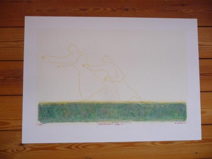ILYA KABAKOV, MOOIE LITHO, ORIGINEEL GESIGNEERD, Antiek en Kunst, Kunst | Litho's en Zeefdrukken, Ophalen of Verzenden