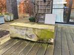 Blok massief hout-zitbank voor buiten, Ophalen, Gebruikt, Hout