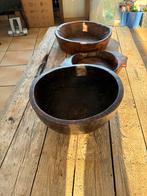 Set houten schalen kommen, Enlèvement, Comme neuf