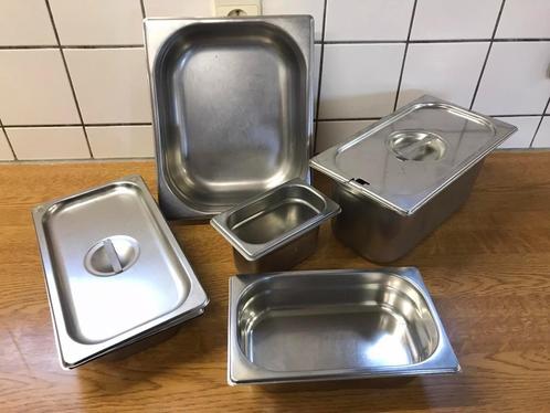 Gastronormbakken (RVS, diverse formaten), Huis en Inrichting, Keuken | Keukenbenodigdheden, Gebruikt, Ophalen