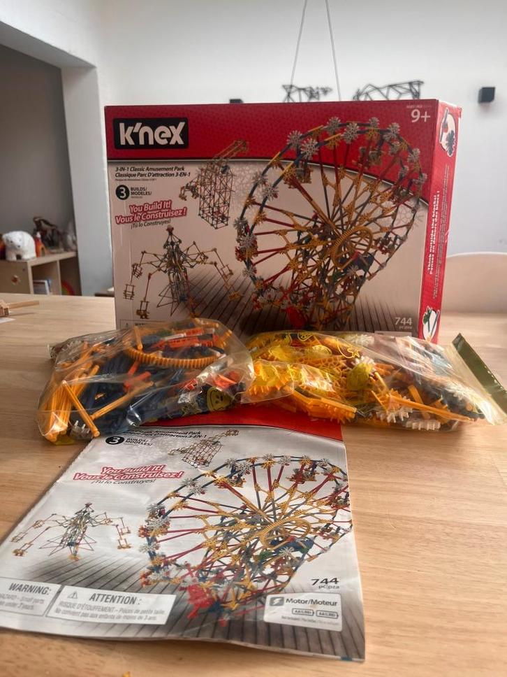K'Nex 3in1 Amusement Park, Kinderen en Baby's, Speelgoed | Educatief en Creatief, Zo goed als nieuw, Bouwen, Ophalen