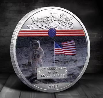 50-jarig jubileummunt van de eerste maanlanding, Apollo 11-m beschikbaar voor biedingen