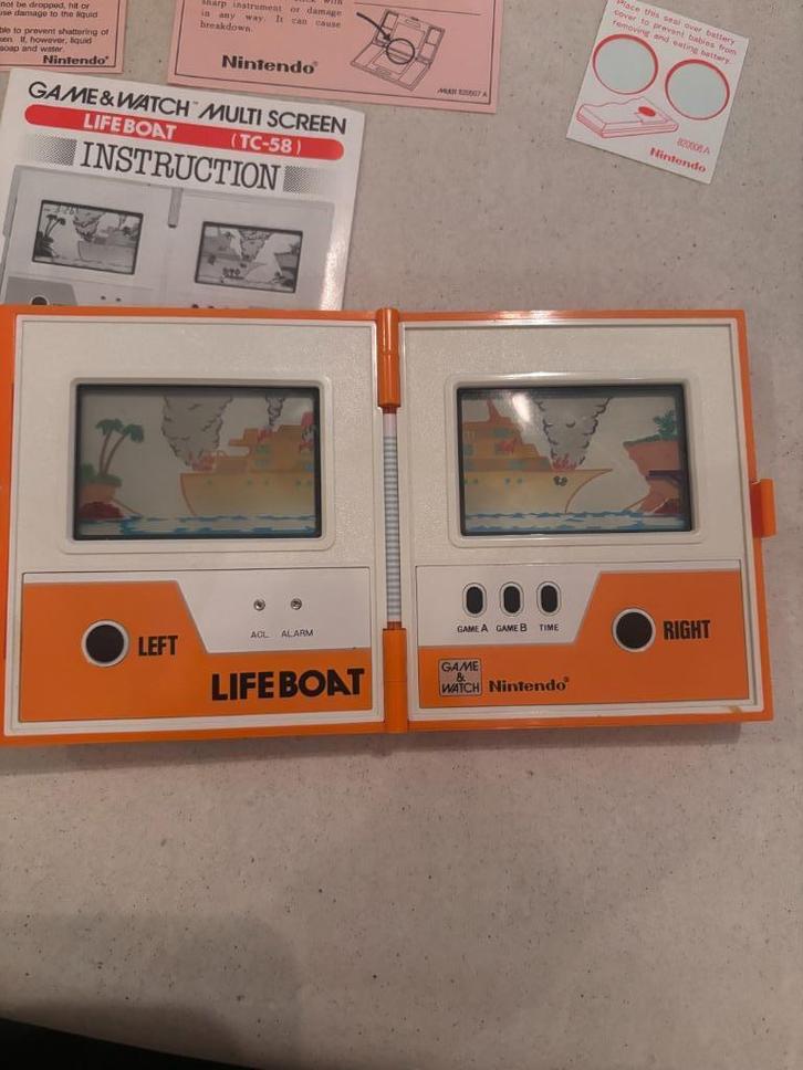 Game & watch (TC-58) life boat, Games en Spelcomputers, Games | Nintendo Game Boy, Zo goed als nieuw, Avontuur en Actie, 1 speler