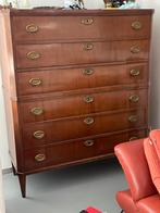 Mahoniehoten ladekast, Ophalen, Gebruikt, Franse commode, h 158 x b 129 x d 53 cm.