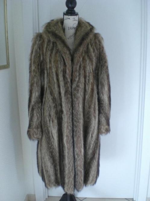 Manteau fourrure brun/beige MarmotteTaille38, Kleding | Dames, Jassen | Winter, Gedragen, Beige, Ophalen of Verzenden