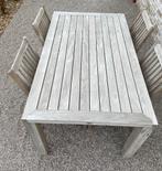 Gloster set Teak tafel en 4 stoelen, Tuin en Terras, Ophalen, 4 zitplaatsen, Gebruikt, Teakhout