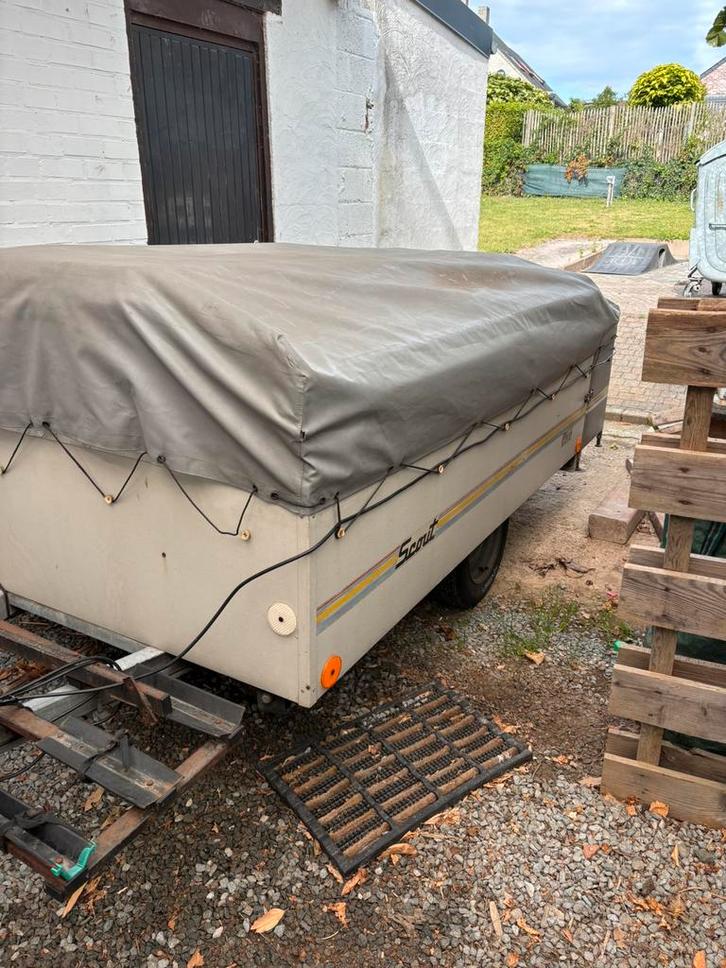 Vouwwagen te geef, Caravans en Kamperen, Vouwwagens, Overige merken, tot en met 4, Meerkleurig, Aanwezig, Ophalen