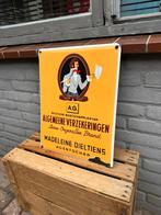 AG Verzekeringen emaille reclamebord, Ophalen of Verzenden, Gebruikt, Reclamebord