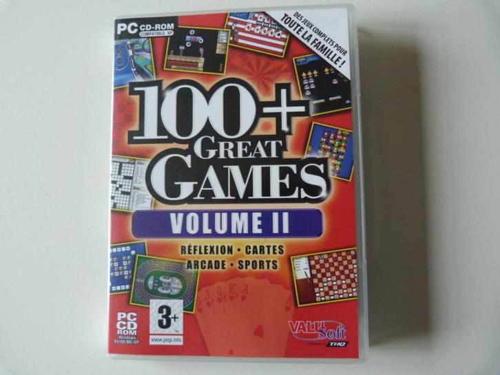 100+ Great Games Volume 2 [PC], Games en Spelcomputers, Games | Pc, Zo goed als nieuw, Puzzel en Educatief, 1 speler, Vanaf 3 jaar