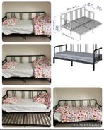 Bed, eenpersoons naar tweepersoonsbed, Huis en Inrichting, Slaapkamer | Bedden, Ophalen, Verstelbaar, Zwart, Tweepersoons