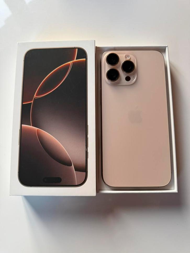 Iphone 16 Pro Max, Desert Titanium, 256 GB nieuw, Telecommunicatie, Mobiele telefoons | Apple iPhone, Nieuw, 256 GB, Zonder abonnement