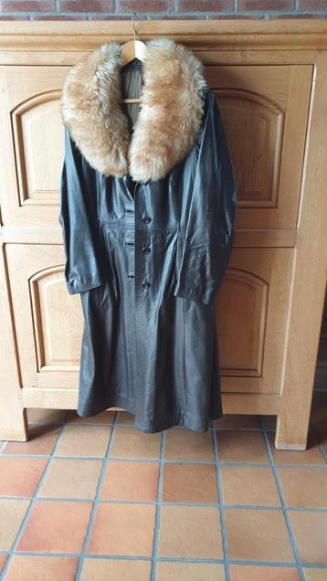 DAMES WINTERJAS BRUIN LEDER GEVOERD PELS  beschikbaar voor biedingen