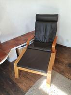 IKEA PELLO/POÄNG Fauteuil CUIR BRUN, Enlèvement ou Envoi, Comme neuf, Cuir