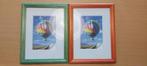 2 fotokaders (groen en oranje) - prima staat, Huis en Inrichting, Minder dan 50 cm, Ophalen of Verzenden, Zo goed als nieuw, Minder dan 50 cm