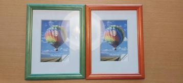 2 fotokaders (groen en oranje) - prima staat beschikbaar voor biedingen