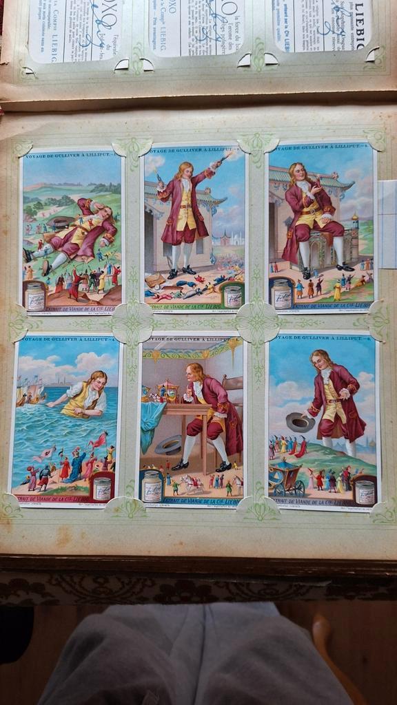 Liebig S1194 per reeks van 6 Voyage de Gulliver à Lilliput, Verzamelen, Foto's en Prenten, Zo goed als nieuw, Prent, Overige onderwerpen