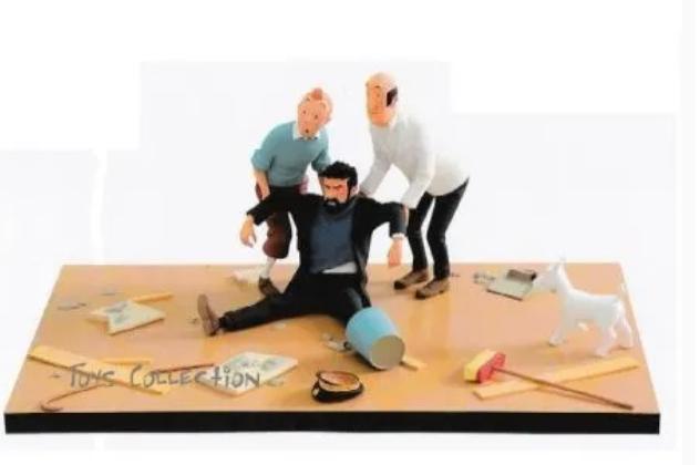 KUIFJE SCENE FARIBOLES „HET IS ECHT JAMMER” B/C, Verzamelen, Stripfiguren, Zo goed als nieuw, Beeldje of Figuurtje, Kuifje, Ophalen