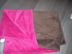 mundo melocoton baby dekentje-roze-bruin-zacht fluweel, Kinderen en Baby's, Ophalen, Gebruikt