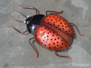XXL lieveheersbeestje in gepatineerd smeedijzeren natuurlijk, Tuin en Terras, Ophalen, Nieuw