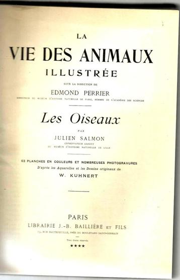 « Les oiseaux »  2 tomes    Salmon, J.  Librairie J.B Bailli
