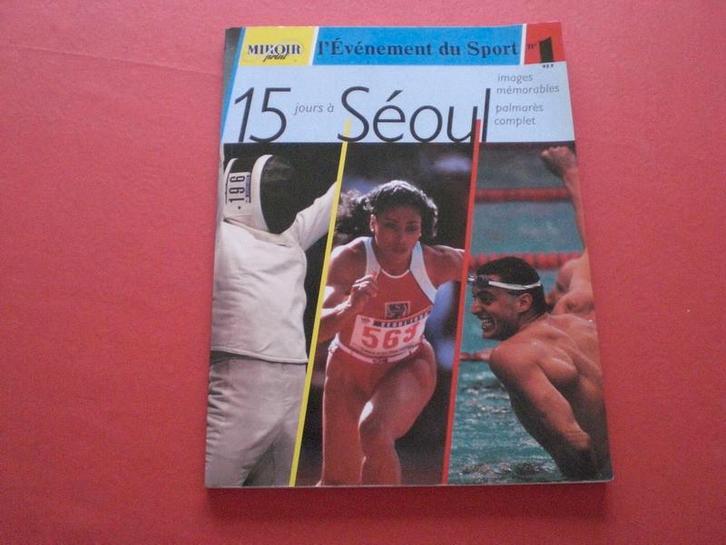Livre: Titre: "15 jours à Séoul".1988, Livres, Livres de sport, Comme neuf, Envoi