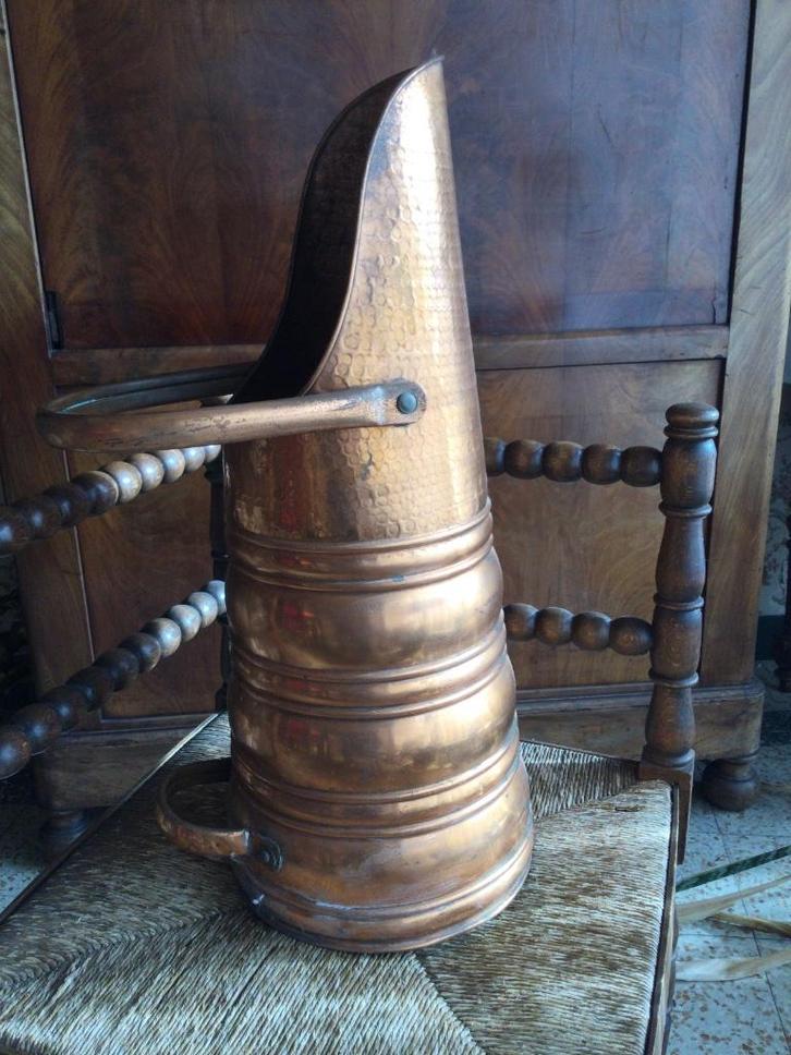 Ancienne charbonnière en cuivre, Antiquités & Art, Antiquités | Bronze & Cuivre, Cuivre, Enlèvement ou Envoi