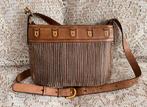 DELVAUX veelkleurige schoudertas van geweven leer, Ophalen of Verzenden, Zo goed als nieuw