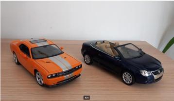 Vw Eos  & Dodge Challenger scale 1:24 , 15 euro/stuk beschikbaar voor biedingen