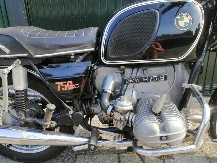 BMW R75 6 uit 1974, Motoren, Motoren | BMW, Particulier, Naked bike, meer dan 35 kW, 2 cilinders, Motorrijbewijs A, Cardan-aandrijving