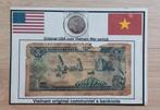 Banknote Vietnam and US coin Vietnam War, Ophalen of Verzenden