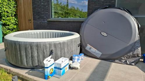 Intex PureSpa Greywood Deluxe voor 6 personen, Tuin en Terras, Bubbelbaden en Hottubs, Zo goed als nieuw, Ophalen