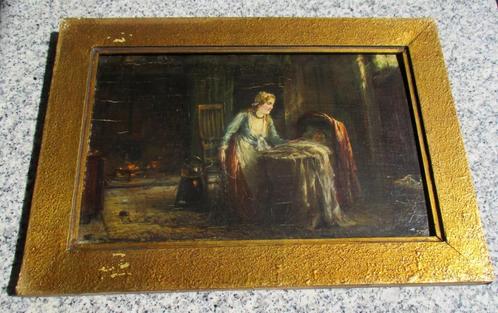 Portielje Edward ( 1861 - 1949 ) Genre tafereel, Antiek en Kunst, Kunst | Schilderijen | Klassiek, Ophalen of Verzenden