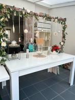 Witte hoogglans tafel 160  90  80 cm, Enlèvement