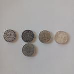 5x 1/2 fr zilver Zwitserland 1940/1967, Postzegels en Munten, Ophalen of Verzenden, Zilver