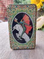 Klein  antiek koekblik/cappiello, Ophalen of Verzenden, Gebruikt
