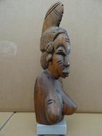 Vintage statue africaine buste statue Masaï femme 1950 bois, Antiquités & Art, Art | Sculptures & Bois, Enlèvement ou Envoi