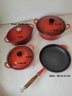 le creuset, 14 stuks (mooie staat) - vaste prijzen, Huis en Inrichting, Keuken | Potten en Pannen, Ophalen
