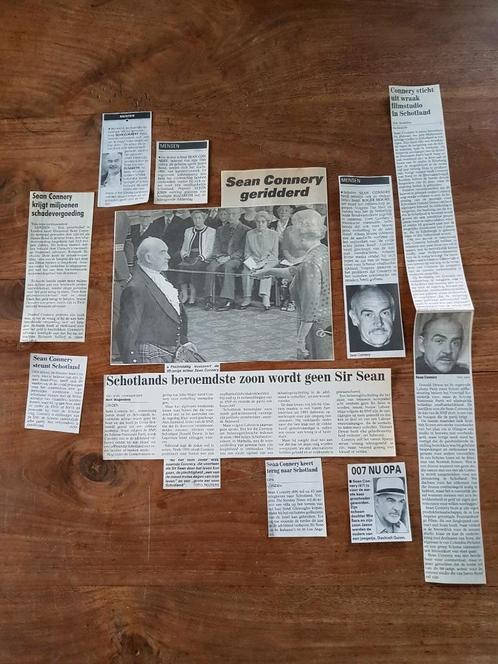 Diverse berichten James Bond-acteur Sean Connery, Verzamelen, Tijdschriften, Kranten en Knipsels, Knipsel(s), Verzenden