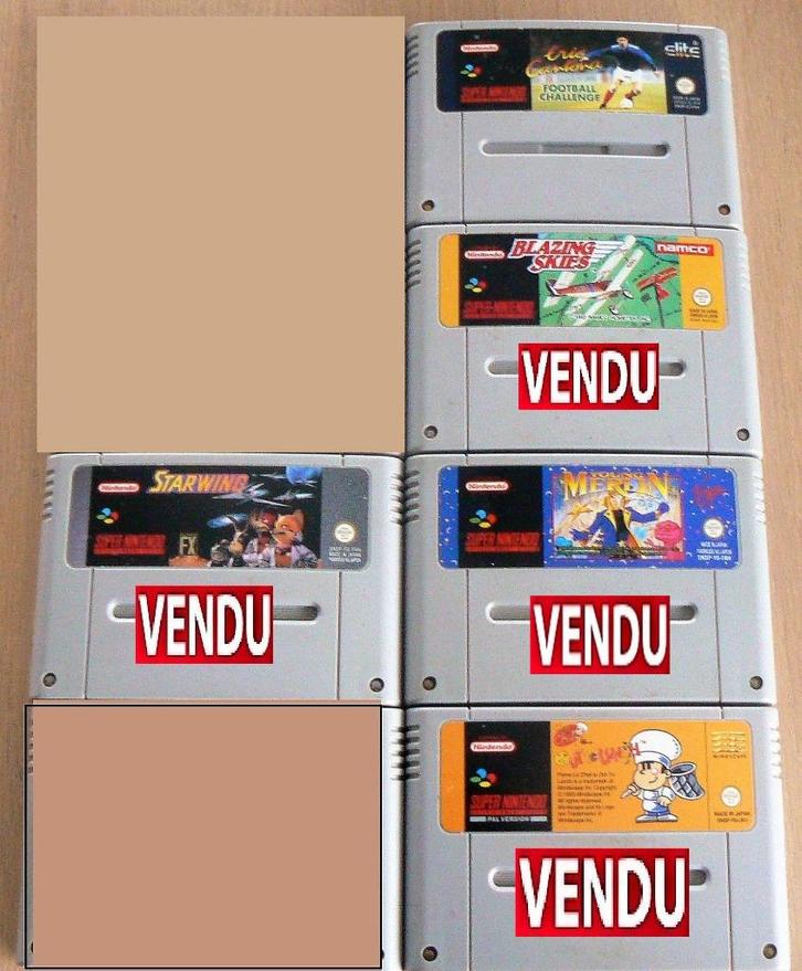 Jeux Super Nintendo, Consoles de jeu & Jeux vidéo, Consoles de jeu | Nintendo Super NES, Utilisé, Sans contrôleur, Avec jeux, Enlèvement ou Envoi