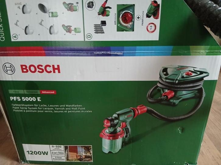 BOSCH PFS5000 verfpistool, Doe-het-zelf en Bouw, Schildersmaterialen, Gebruikt, Verfspuit of Verfpomp, Ophalen