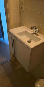 (HAND)WASTAFELTJE LAVABO MET KRAAN, Bricolage & Construction, Sanitaire, Enlèvement, Utilisé, Lavabo