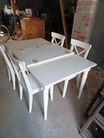 Tafel + 4 Stoelen ROSENTORP (IKEA), Huis en Inrichting, Ophalen, 50 tot 100 cm, Zo goed als nieuw, Vijf personen of meer