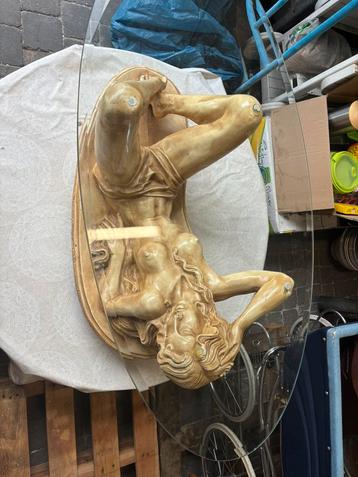 Vintage salontafel naked woman naakte zeemeermin  beschikbaar voor biedingen