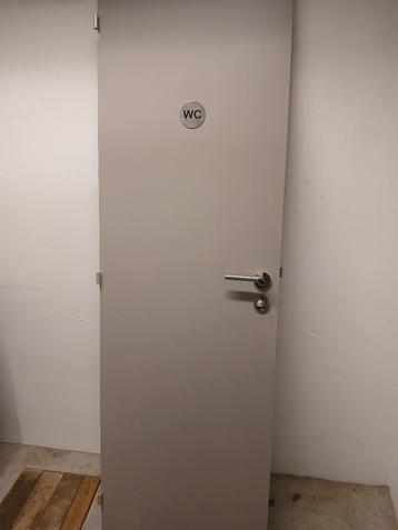 WC DEUR LICHT GRIJZE KLEUR, Enlèvement, Moins de 80 cm, Bois, 200 à 215 cm