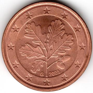 Allemagne : 5 Cent 2005 G Karlsruhe KM #209 Ref 16184, Enlèvement ou Envoi, Allemagne, 5 centimes, Monnaie en vrac