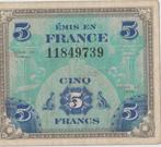 Billet France 5 francs - Drapeau - 1944 - Aucune série, Enlèvement ou Envoi, France, Billets en vrac