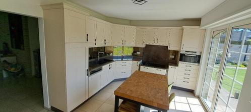 Keuken, Huis en Inrichting, Keuken | Complete keukens, Gebruikt, Hoekkeuken, Crème, Graniet of Steen, Ophalen